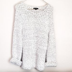 BUFFALO david button marled gray sweater size XL